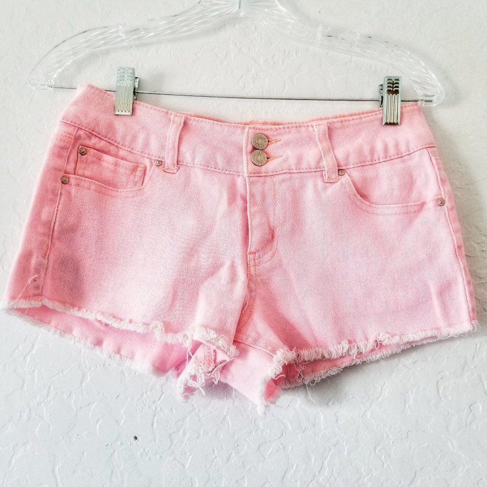 Refuge Pastel Pink Cutoff Fray Hem Shorts